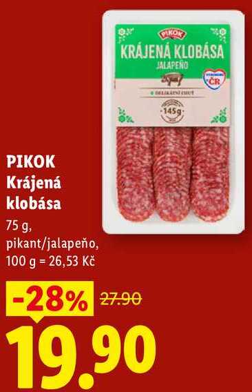 PIKOK Krájená klobása, 75 g