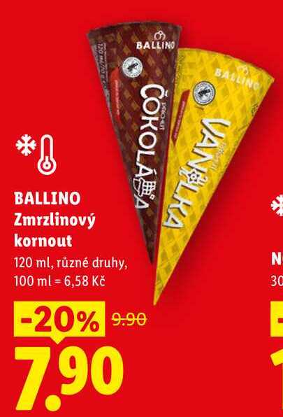 BALLINO Zmrzlinový kornout, 120 ml