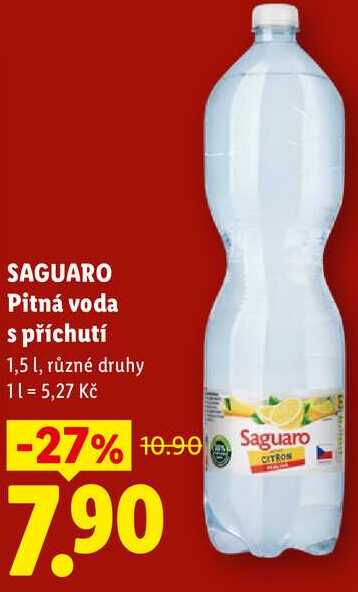 SAGUARO Pitná voda s příchutí, 1,5 l