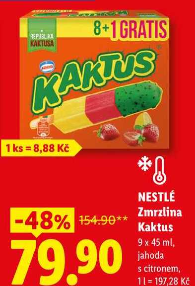 NESTLÉ Zmrzlina Kaktus, 9x 45 ml