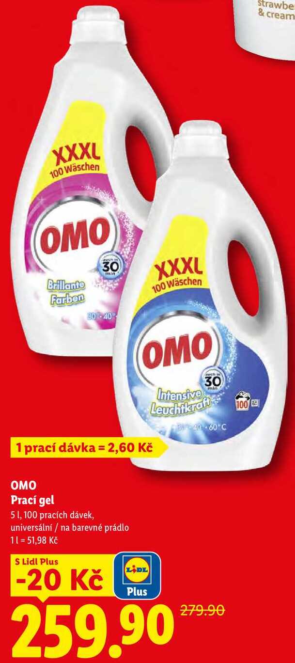 OMO Prací gel 5 l/100 pracích dávek