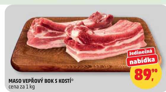 MASO VEPŘOVÝ BOK S KOSTÍ, 1 kg 