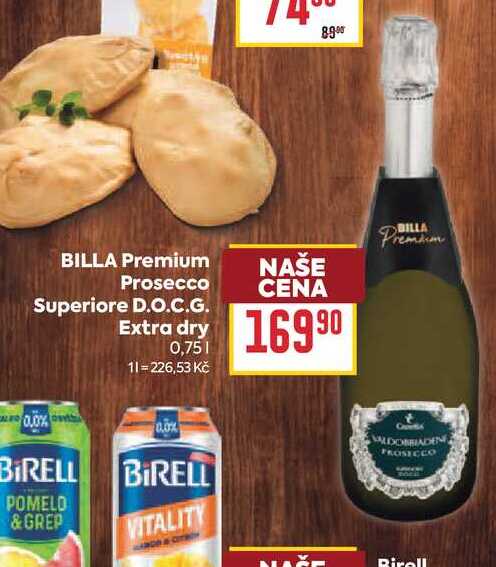 BILLA Premium Prosecco Superiore D.O.C.G. Extra dry 0,75l