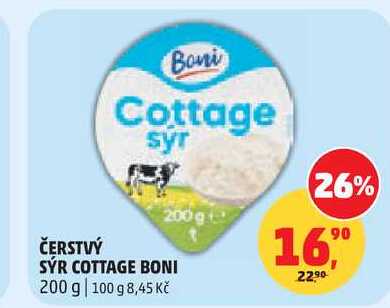 ČERSTVÝ SÝR COTTAGE BONI, 200 g