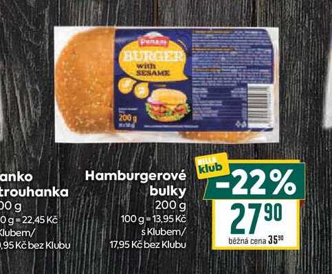 Hamburgerové bulky 200 g