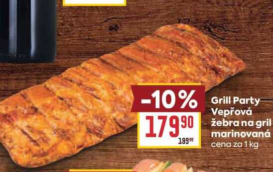 Grill Party Vepřová žebra na gril marinovaná cena za 1 kg 