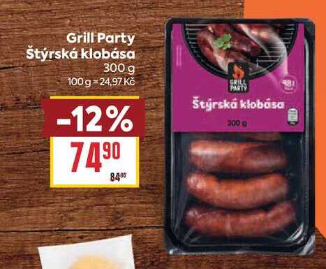 Grill Party Štýrská klobása 300 g