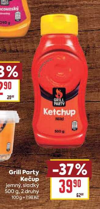 Grill Party Kečup jemný, sladký 500 g