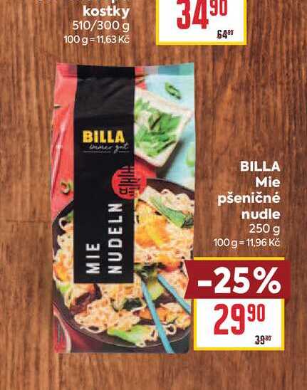 BILLA Mie pšeničné nudle 250 g 