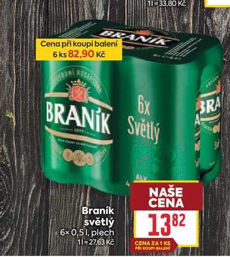 Braník světlý 6x 0,5 1, plech 