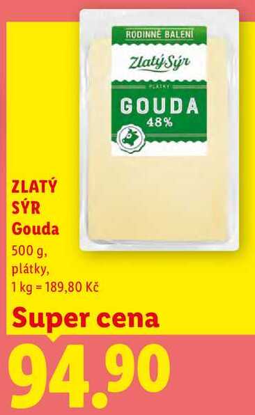ZLATÝ SÝR Gouda, 500 g