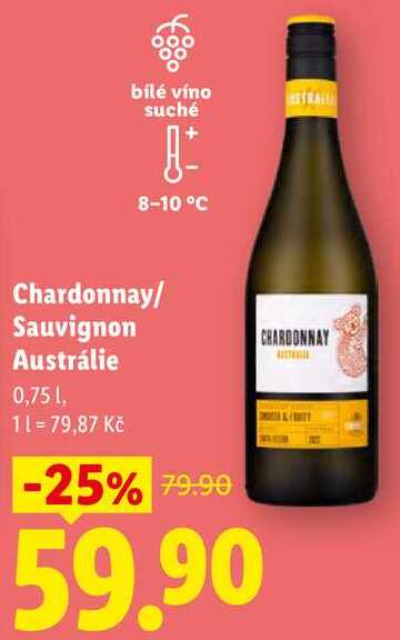 Chardonnay/Sauvignon Austrálie, 0,75 l