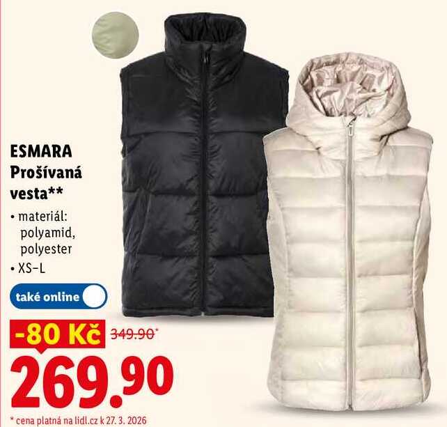 ESMARA Prošívaná vesta