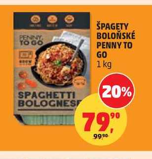 ŠPAGETY BOLOŇSKÉ PENNY TO GO, 1 kg 