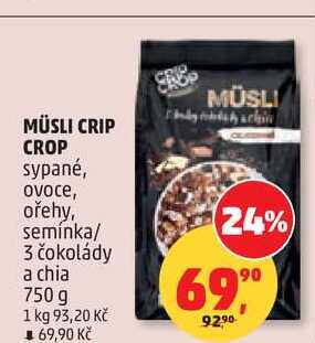 MÜSLI CRIP CROP, 750 g
