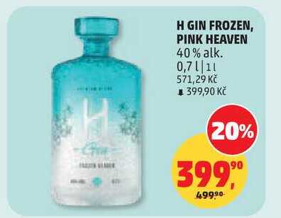 H GIN FROZEN, PINK HEAVEN, 0,7 l