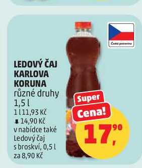 LEDOVÝ ČAJ KARLOVA KORUNA, 1,5 l