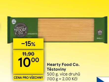 Hearty Food Co. Těstoviny, 500 g