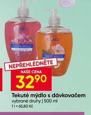 Tekuté mýdlo s dávkovačem vybrané druhy 500 ml 