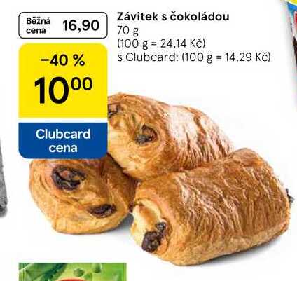 Závitek s čokoládou, 70 g
