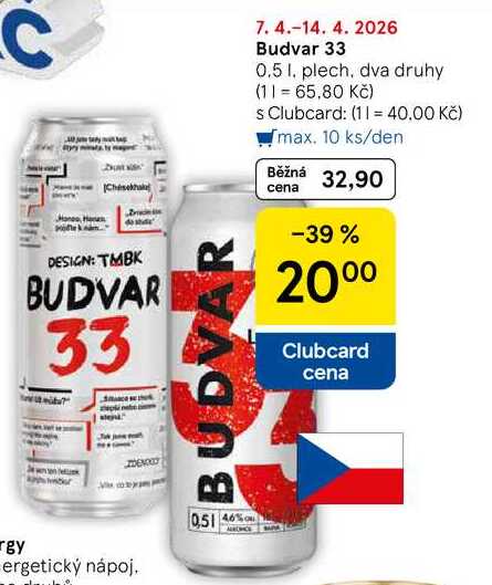 Budvar 33, 0.5 l