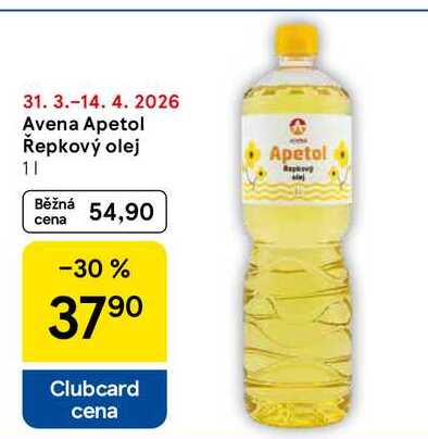 Avena Apetol Řepkový olej, 1 l 