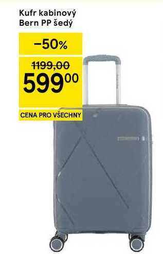 Kufr kabinový Bern PP šedý