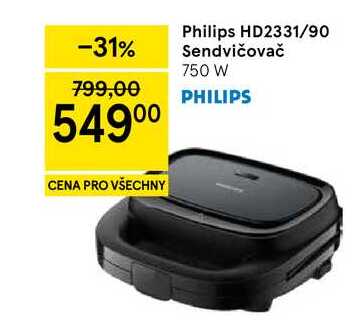 Philips HD2331/90 Sendvičovač, 750 W 