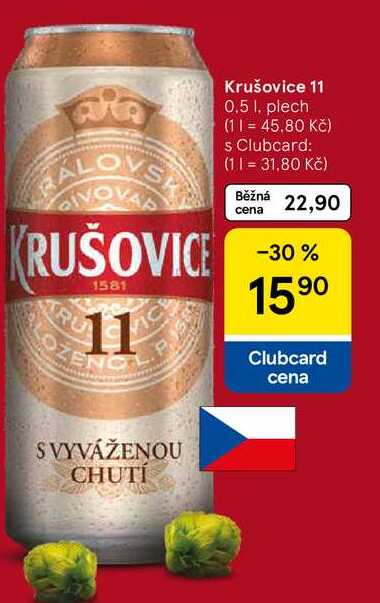 Krušovice 11, 0.5 l, plech 