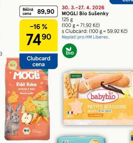MOGLI Bio Sušenky, 125 g