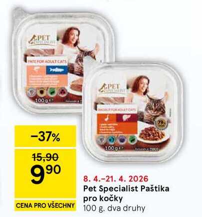 Pet Specialist Paštika pro kočky, 100 g 