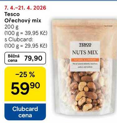 Tesco Ořechový mix, 200 g 