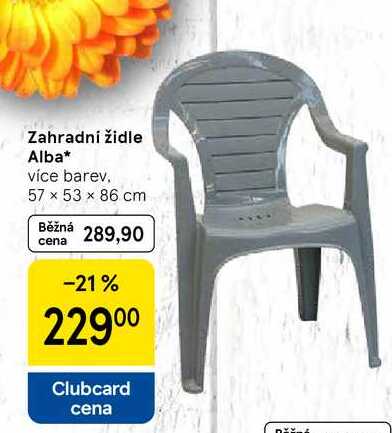 Zahradní židle Alba, více barev. 57 × 53 × 86 cm