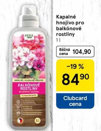 Kapalné hnojivo pro balkónové rostliny, 1 l 