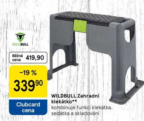 WILDBULL Zahradní klekátko, kombinuje funkci klekátka, sedátka a skladování