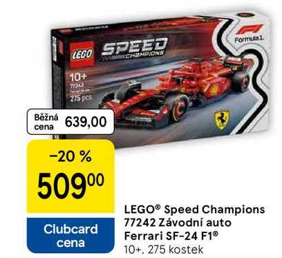 LEGO® Speed Champions 77242 Závodní auto Ferrari SF-24 F1® 10+, 275 kostek