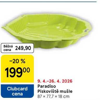 Paradiso Pískoviště mušle, 87 × 77.7 × 18 cm 