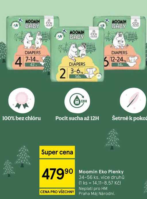 Moomin Eko Plenky, 34-56 ks, více druhů