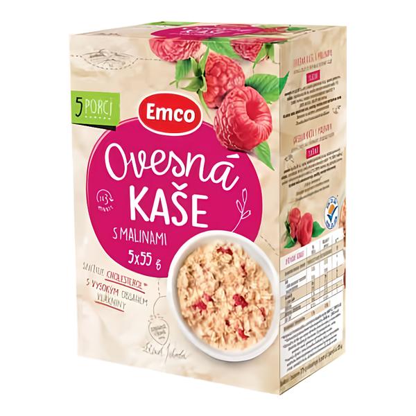 Emco Ovesná kaše s malinami 5x55g