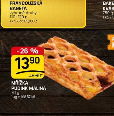 MŘÍŽKA PUDINK MALINA 70 g