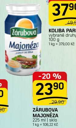 ZÁRUBOVA MAJONÉZA 225 ml 