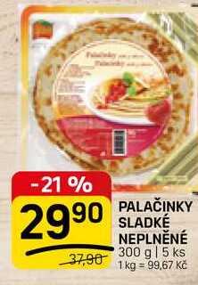 PALAČINKY SLADKÉ NEPLNĚNÉ 300 g