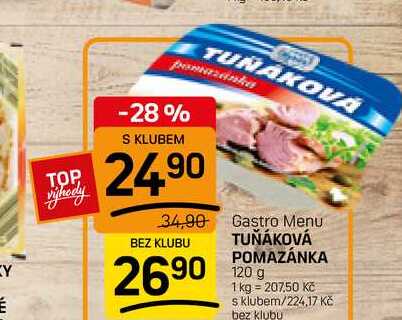 TUŇÁKOVÁ POMAZÁNKA 120 g