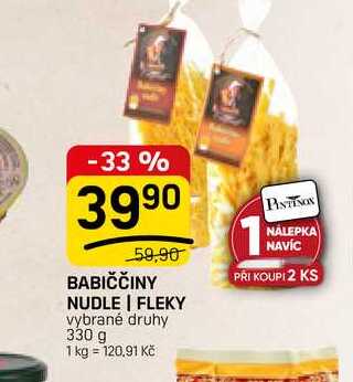 BABIČČINY NUDLE | FLEKY vybrané druhy 330 g