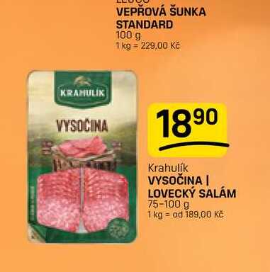 VYSOČINA | LOVECKÝ SALÁM 75-100 g