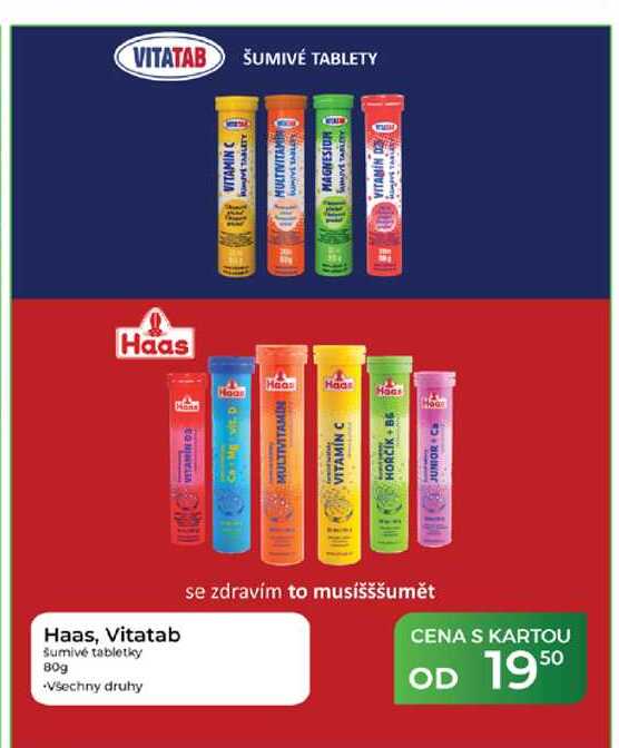 Haas, Vitatab šumivé tabletky 80g