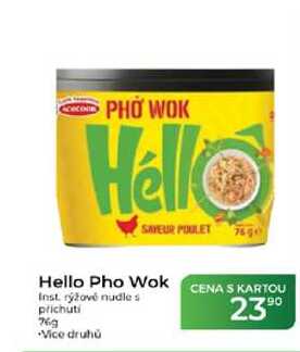 Hello Pho Wok Inst. rýžové nudle s příchutí 76g