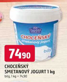 Choceňská Mlékárna Choceňský smetanový jogurt bílý 1kg