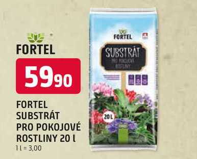 FORTEL SUBSTRÁT PRO POKOJOVÉ ROSTLINY 20L