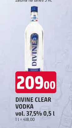 DIVINE CLEAR VODKA vol. 37,5% 0,5l